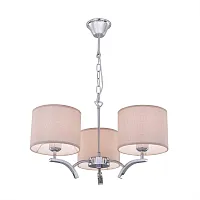 Люстра подвесная Эвора Рондо CL460131 Citilux бежевая на 3 лампы, основание хром в стиле современный Люстра подвесная Эвора Рондо CL460131 Citilux бежевая на 3 лампы, основание хром в стиле современный